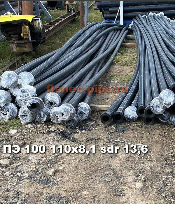 Труба ПЭ 100 110x8.1 мм SDR 13,6 в Чебоксарах
