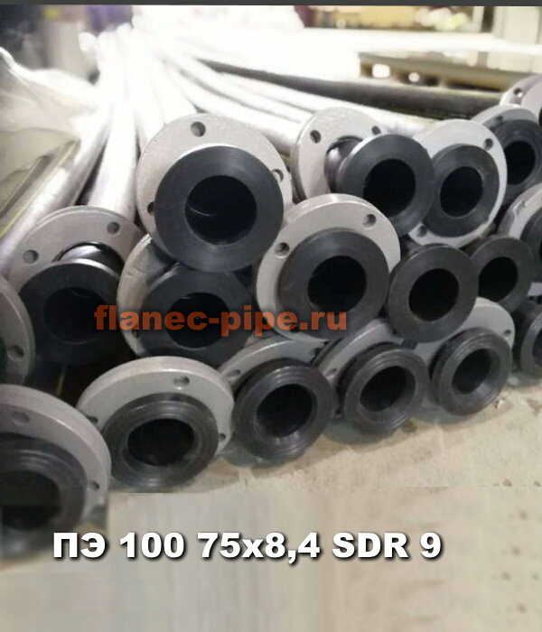 Труба ПЭ 100 75x8,4 мм SDR 9 в Чебоксарах